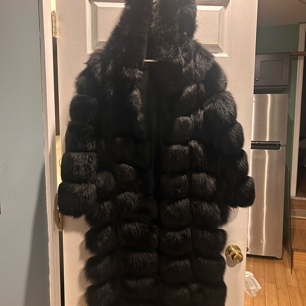 Elegant Black Fur Coat